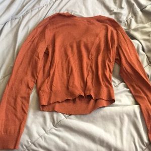 Rust Orange Cropped Sweater
